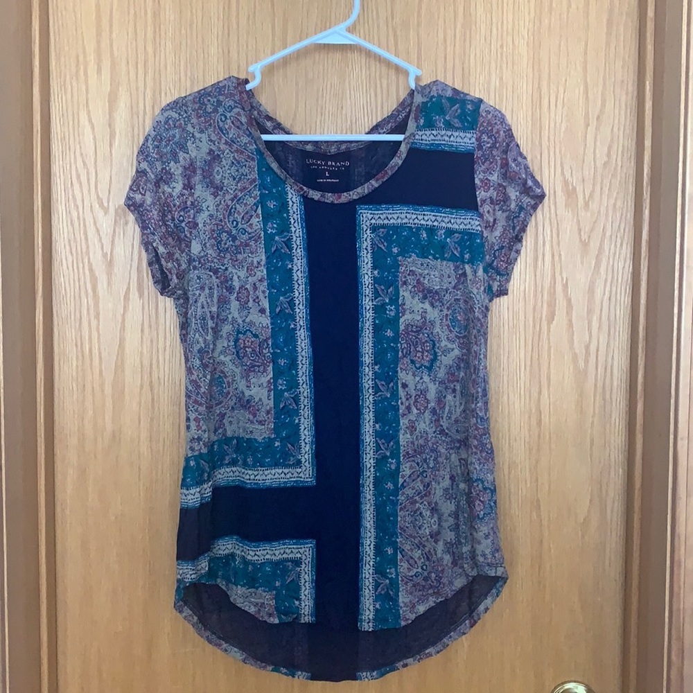 LUCKY BRAND purple tee size L